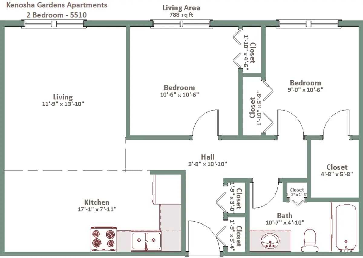 Milwaukee apartments for rent - Property image - Kenosha Gardens - 3