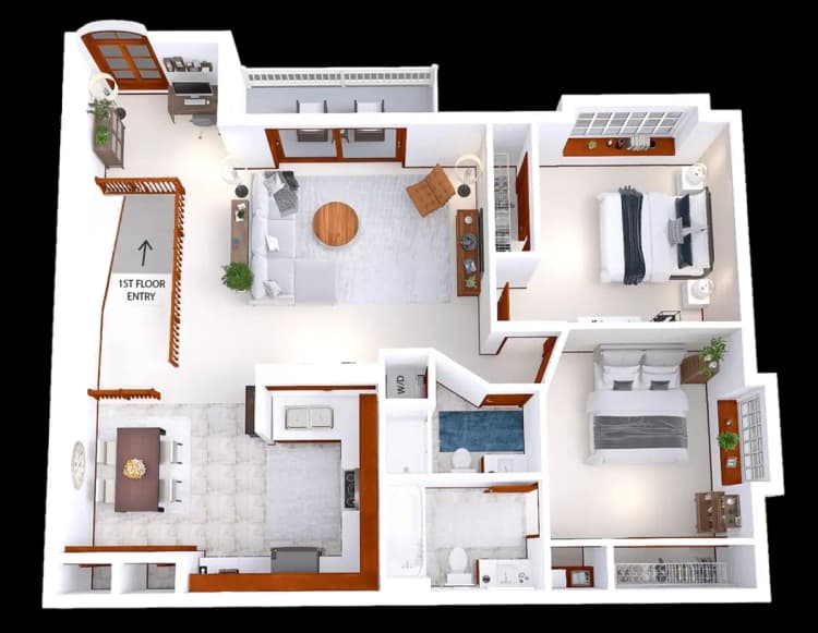Milwaukee apartments for rent - image - rvs 2 bed den 2 bath upper.webp