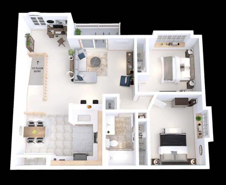 Milwaukee apartments for rent - image - rvs addition 2 bed den 1 bath upper.webp