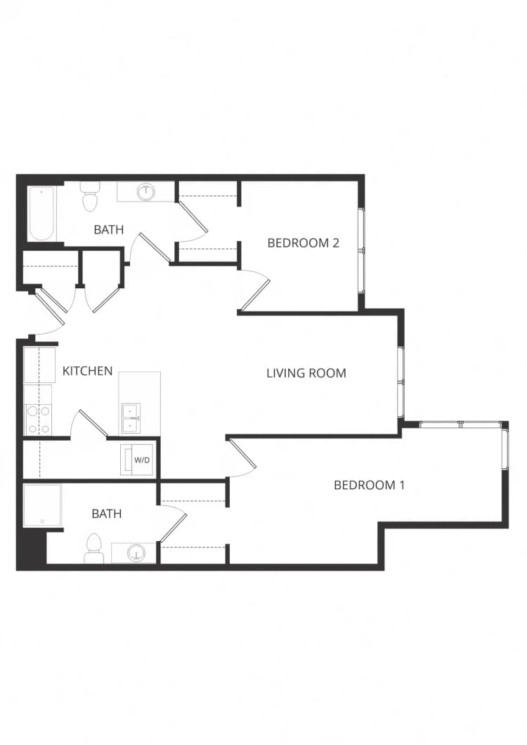 Milwaukee apartments for rent - image - Frederick 2A 2x2