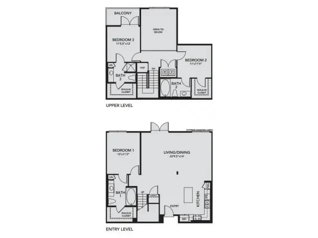 Milwaukee apartments for rent - image - C1 - 3 Bedroom, 3 Bath Townhome